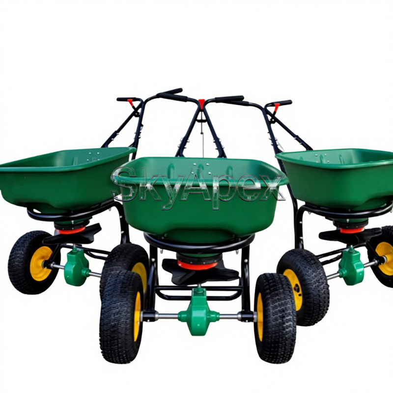 Grass Seed Spreader - Hand Push Rotary Spreader Seeder Fertilizer