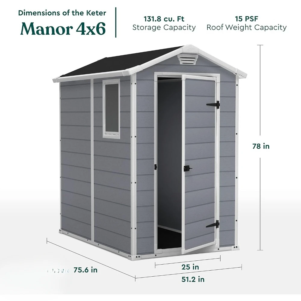 A Manor 4x6 Resin Outdoor Stor - огляд і ціна Gardening Tools In Store
