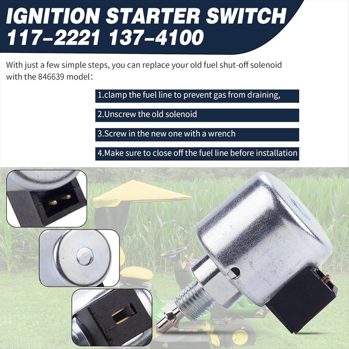 A24I 846639 Shut-Off Solenoid  - огляд і ціна Gardening Tools B&M