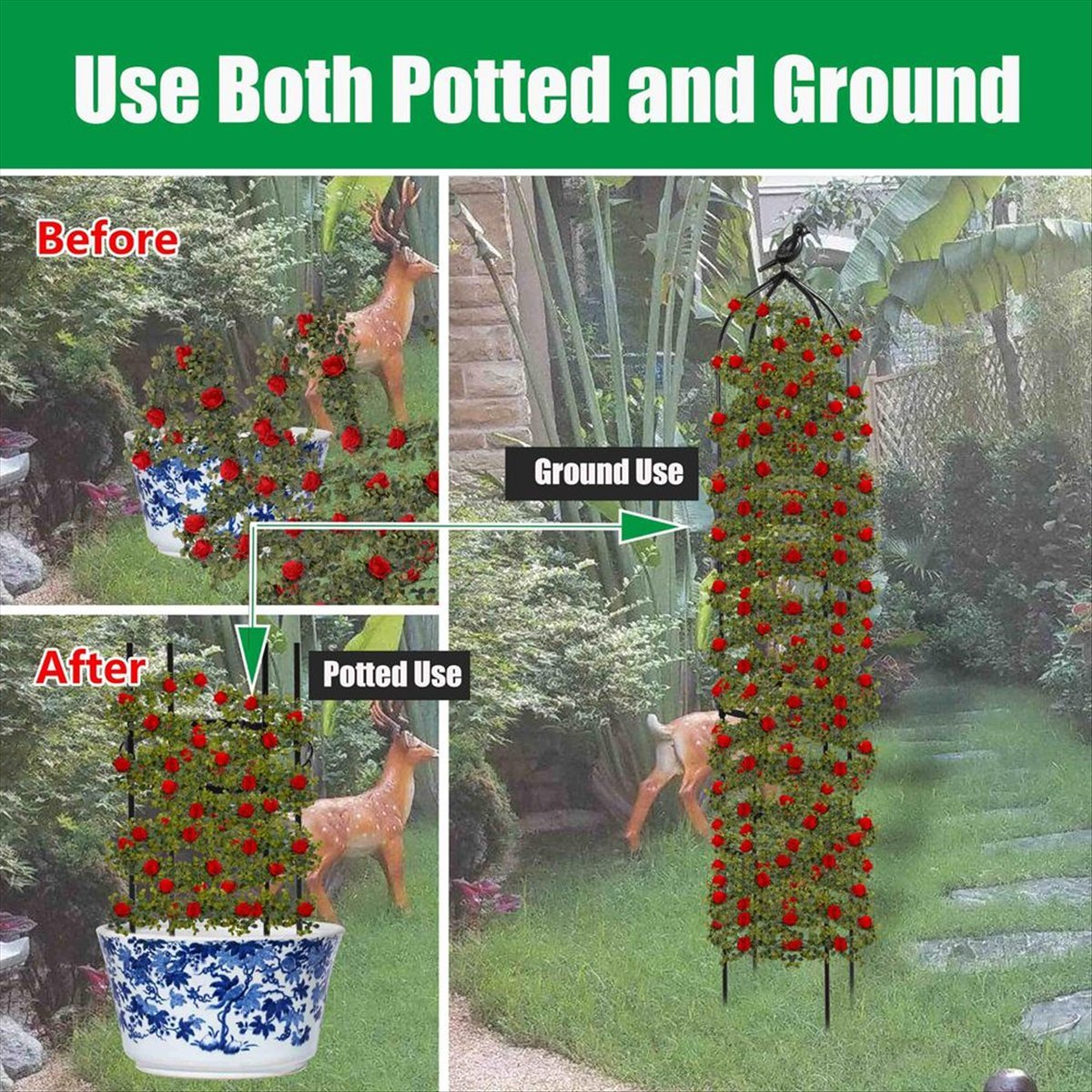 AT16 Climbing Plant Obelisk Tr - огляд і ціна Gardening Tools B&M