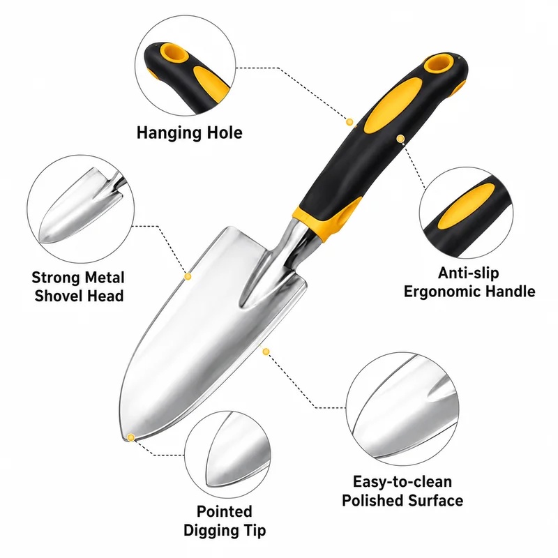 Stainless Steel Garden Trowel  - огляд і ціна Gardening Tools Trowel